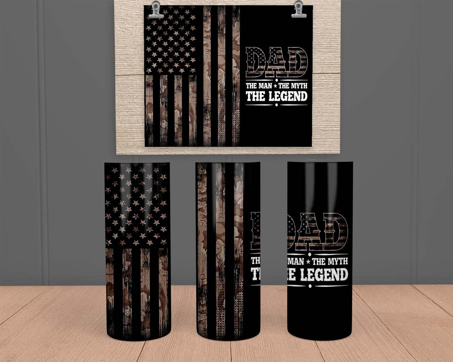 Dad the man the myth the legend- Stainless Steel Tumbler