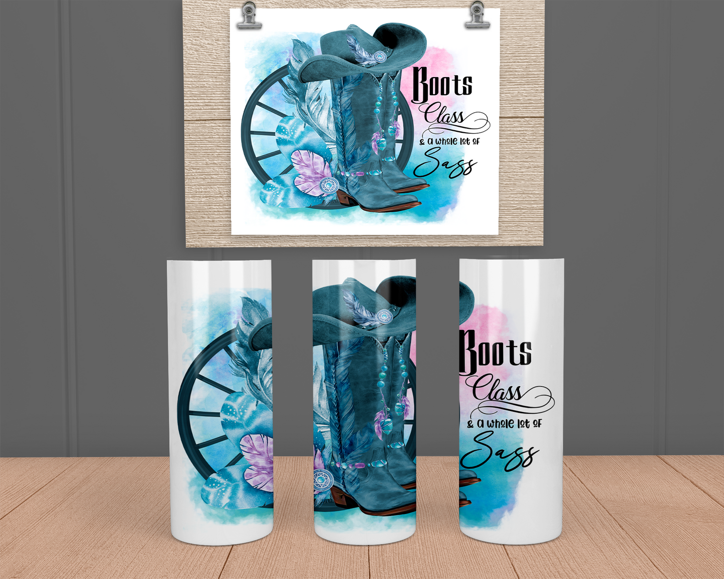 Boots - Class & Sass - Stainless Steel Tumbler