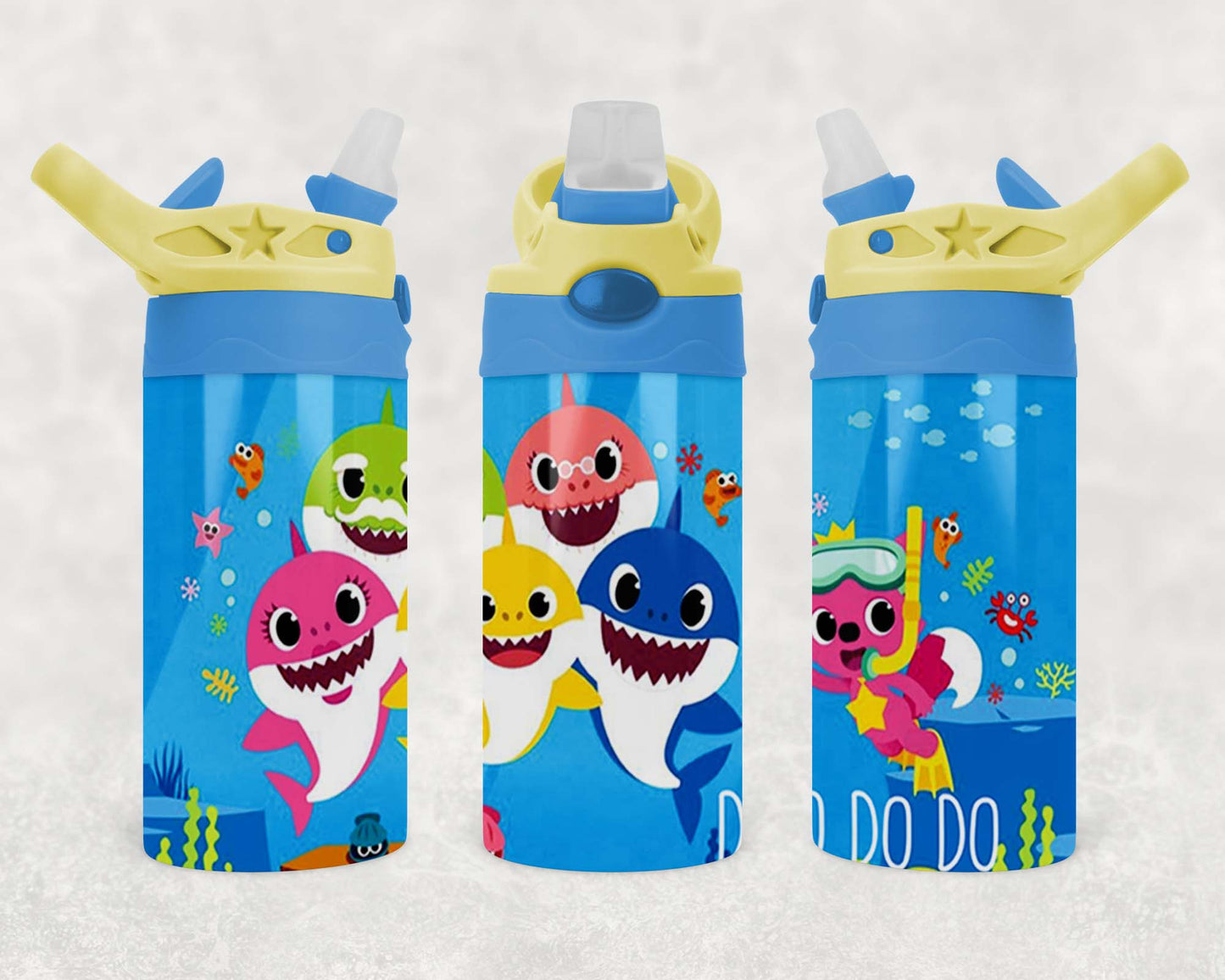 Baby Shark - Children's Tumbler, Kid's Water Bottle, Water Bottle, Toddler, Stainless Steel Tumbler, Pop-Top