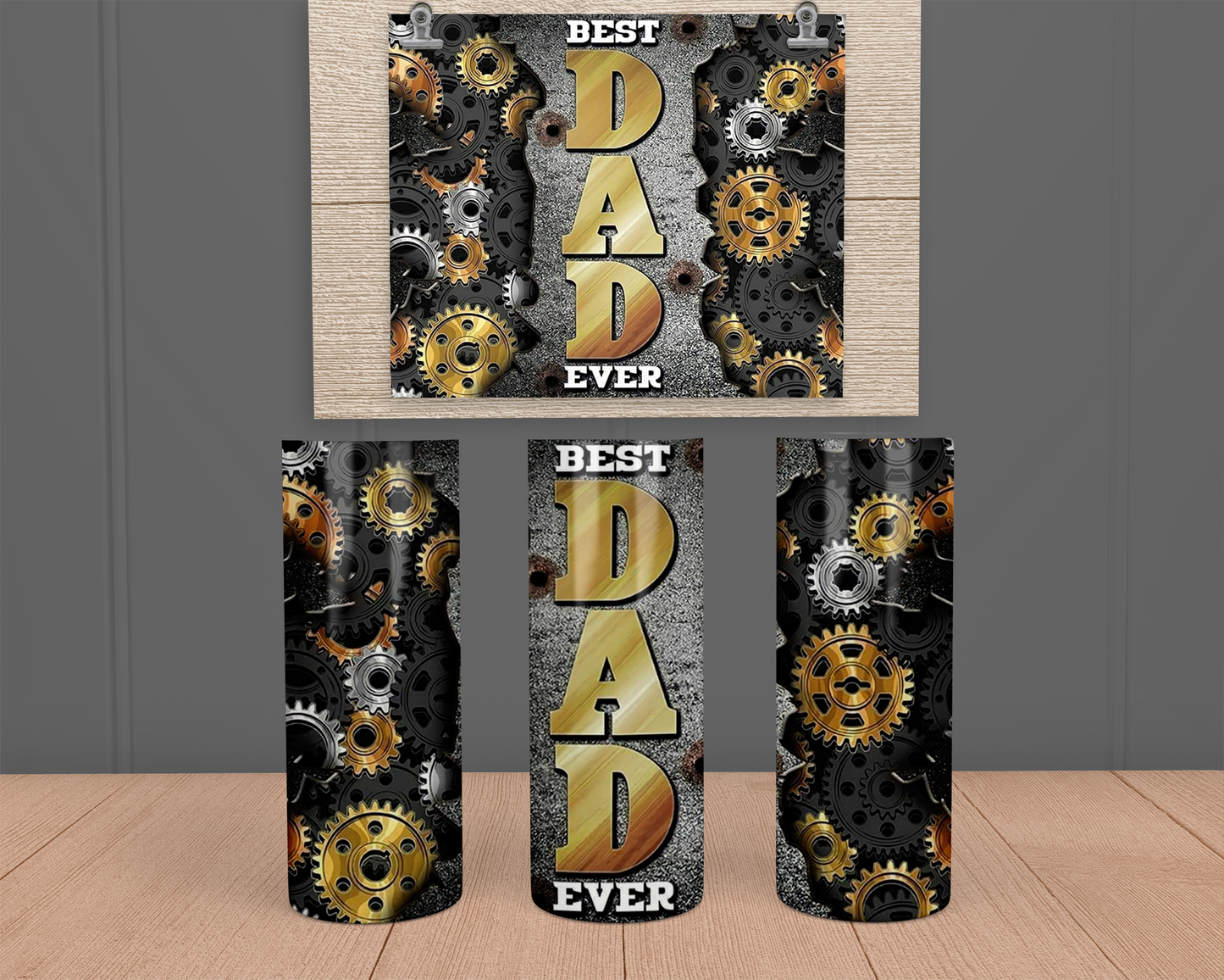 Best Dad Ever - Gears - Stainless Steel Tumbler
