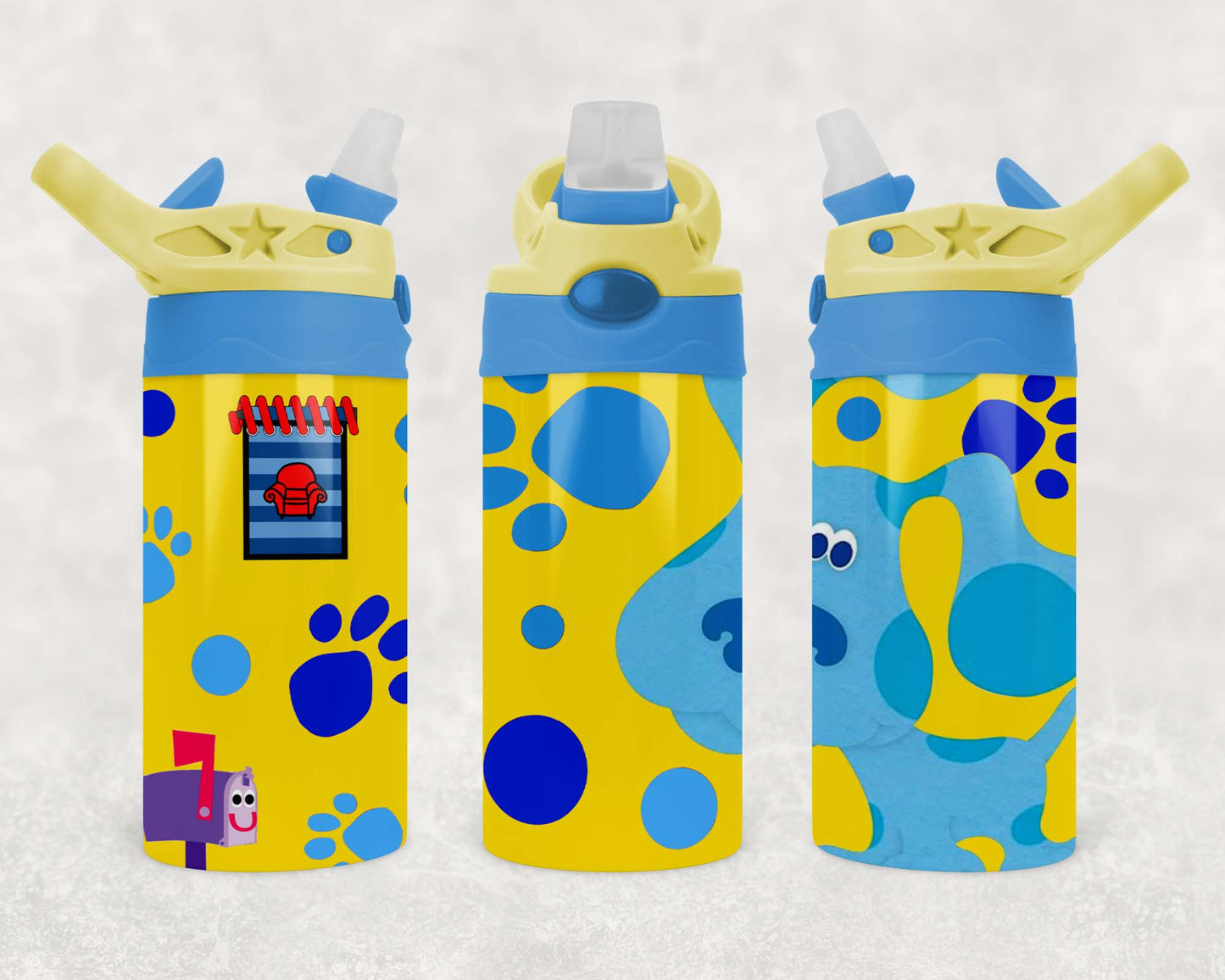 Blue's Clues - Children's Tumbler, Kid's Water Bottle, Water Bottle, Toddler, Stainless Steel Tumbler, Pop-Top