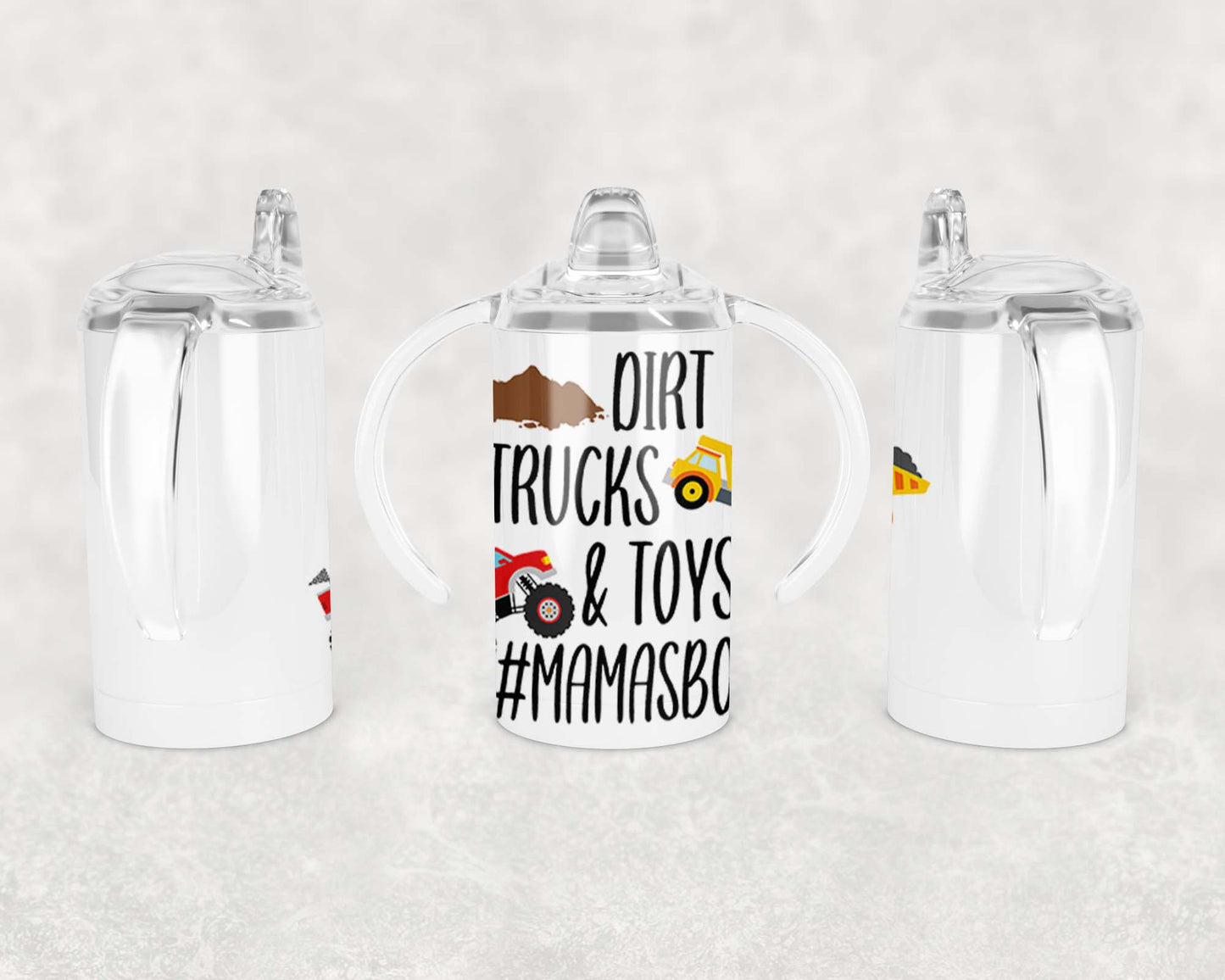 Dirt Trucks Toys - Sippy Cup, Children's Tumbler, Kid's Water Bottle, Water Bottle, Toddler, Stainless Steel Tumbler