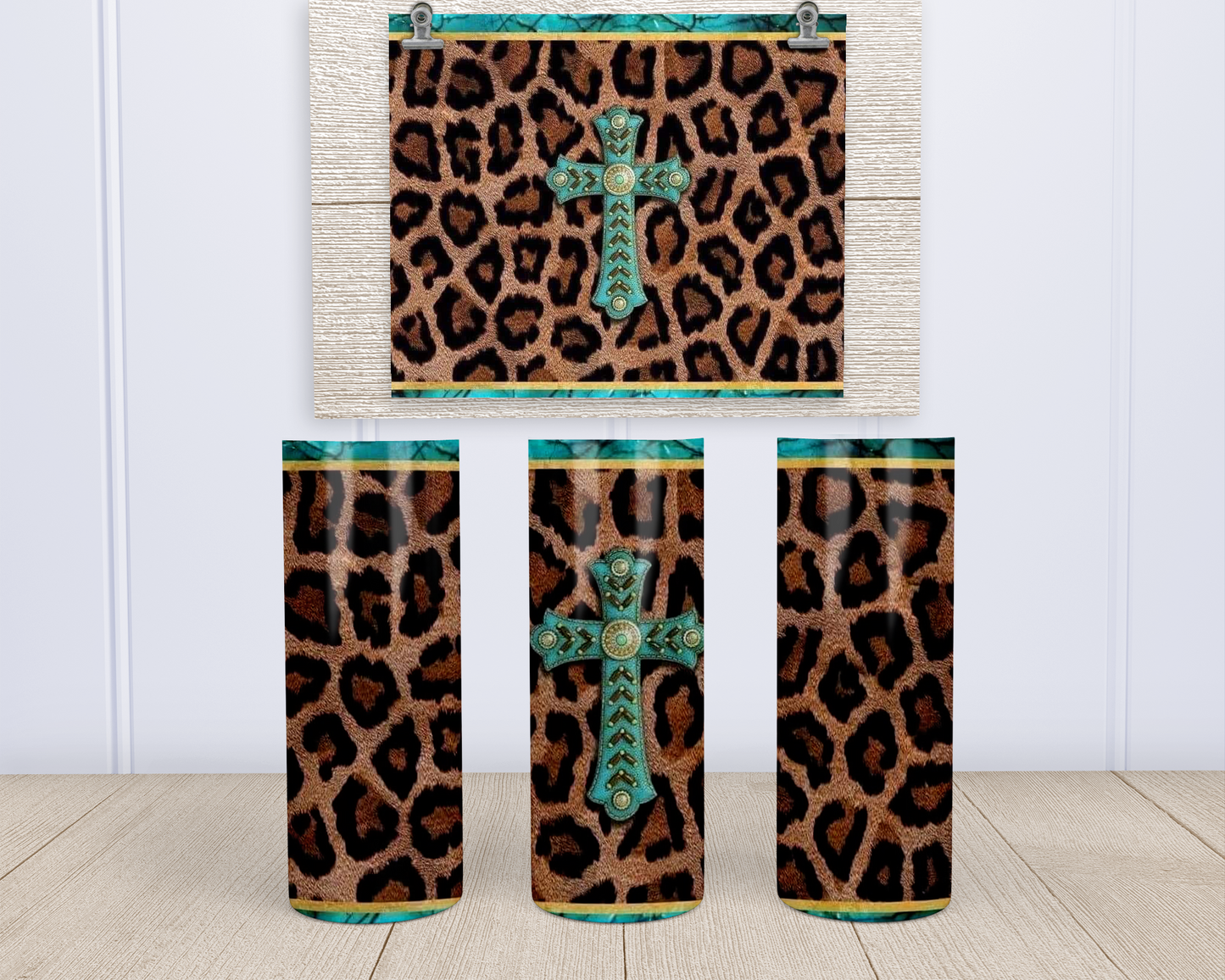 Cheetah Cross- Stainless Steel Tumbler
