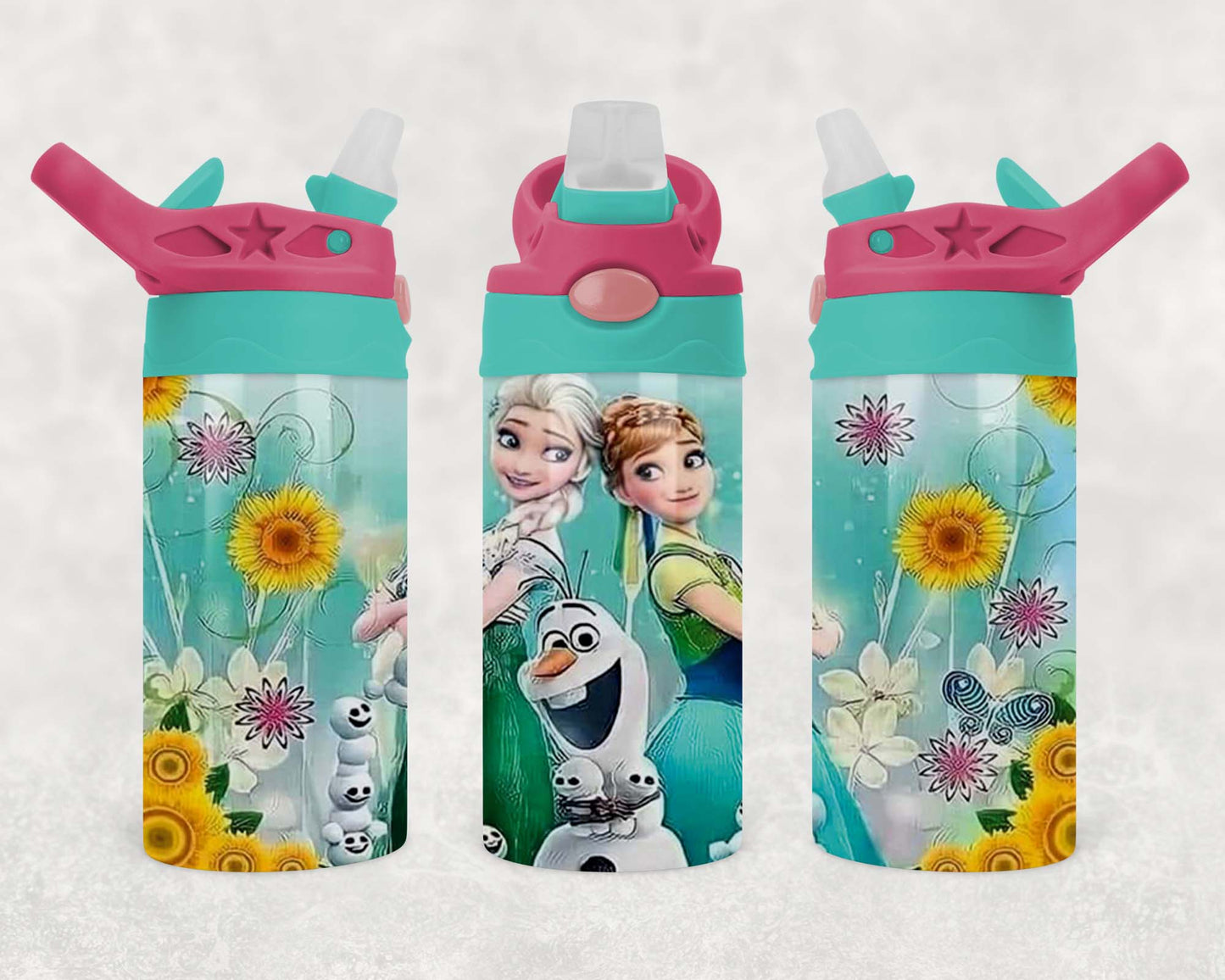 Frozen - Children's Tumbler, Kid's Water Bottle, Water Bottle, Toddler, Stainless Steel Tumbler, Pop-Top