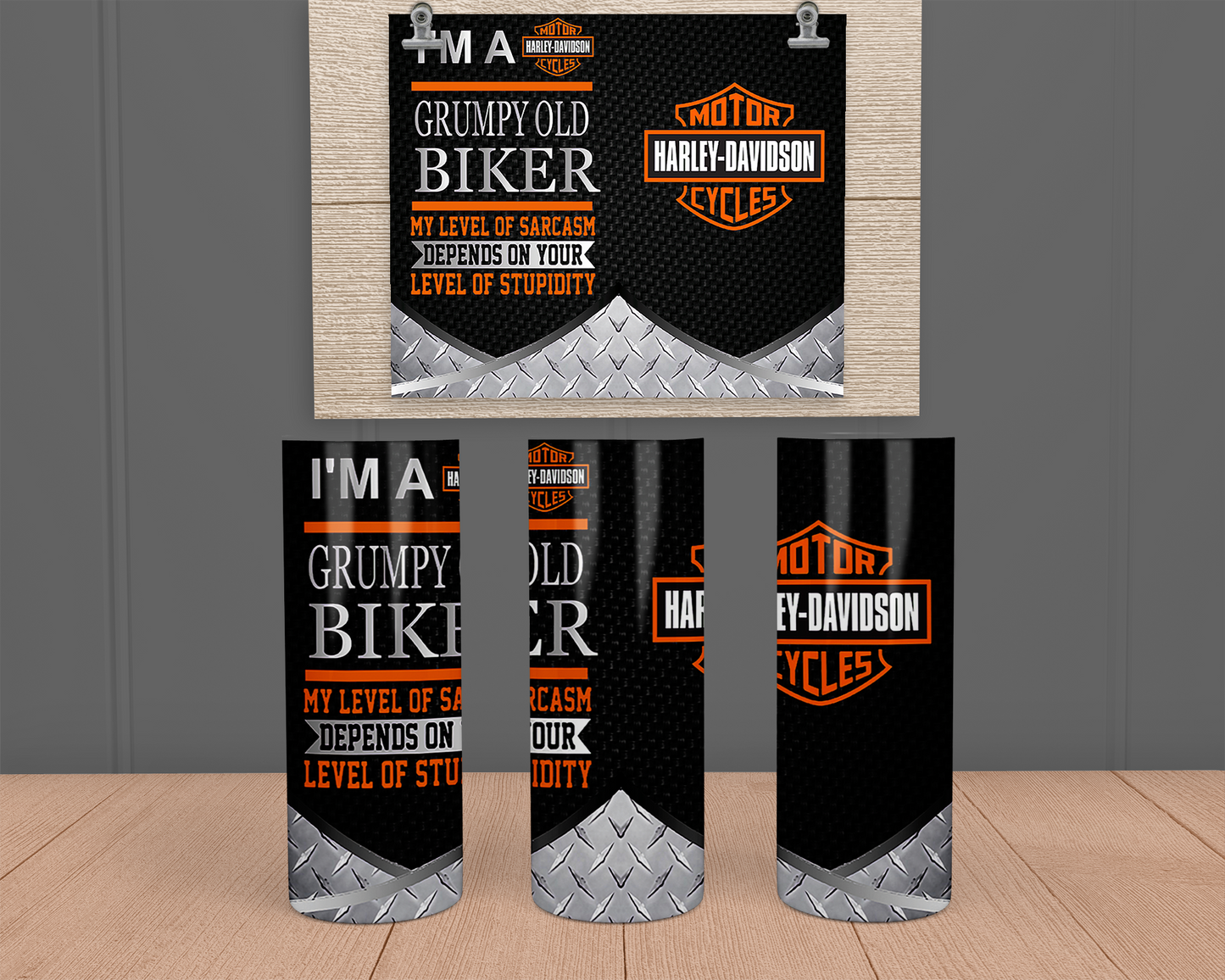 Harley Davidson Grumpy - Stainless Steel Tumbler