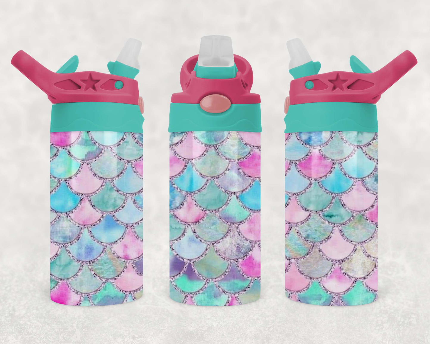 Mermaid - Children's Tumbler, Kid's Water Bottle, Water Bottle, Toddler, Stainless Steel Tumbler, Pop-Top