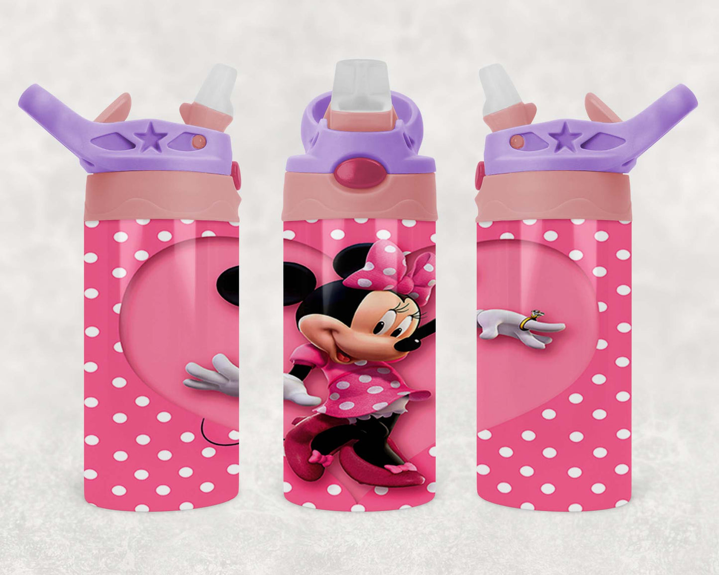 Minnie Mouse - Pink - Children's Tumbler, Kid's Water Bottle, Water Bottle, Toddler, Stainless Steel Tumbler, Pop-Top