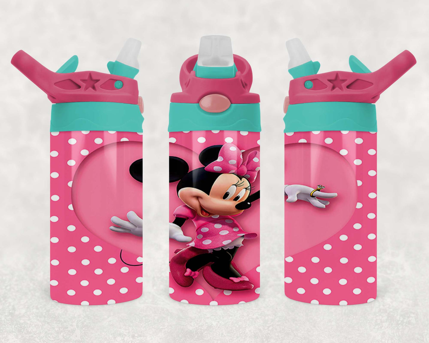 Minnie Mouse - Pink - Children's Tumbler, Kid's Water Bottle, Water Bottle, Toddler, Stainless Steel Tumbler, Pop-Top