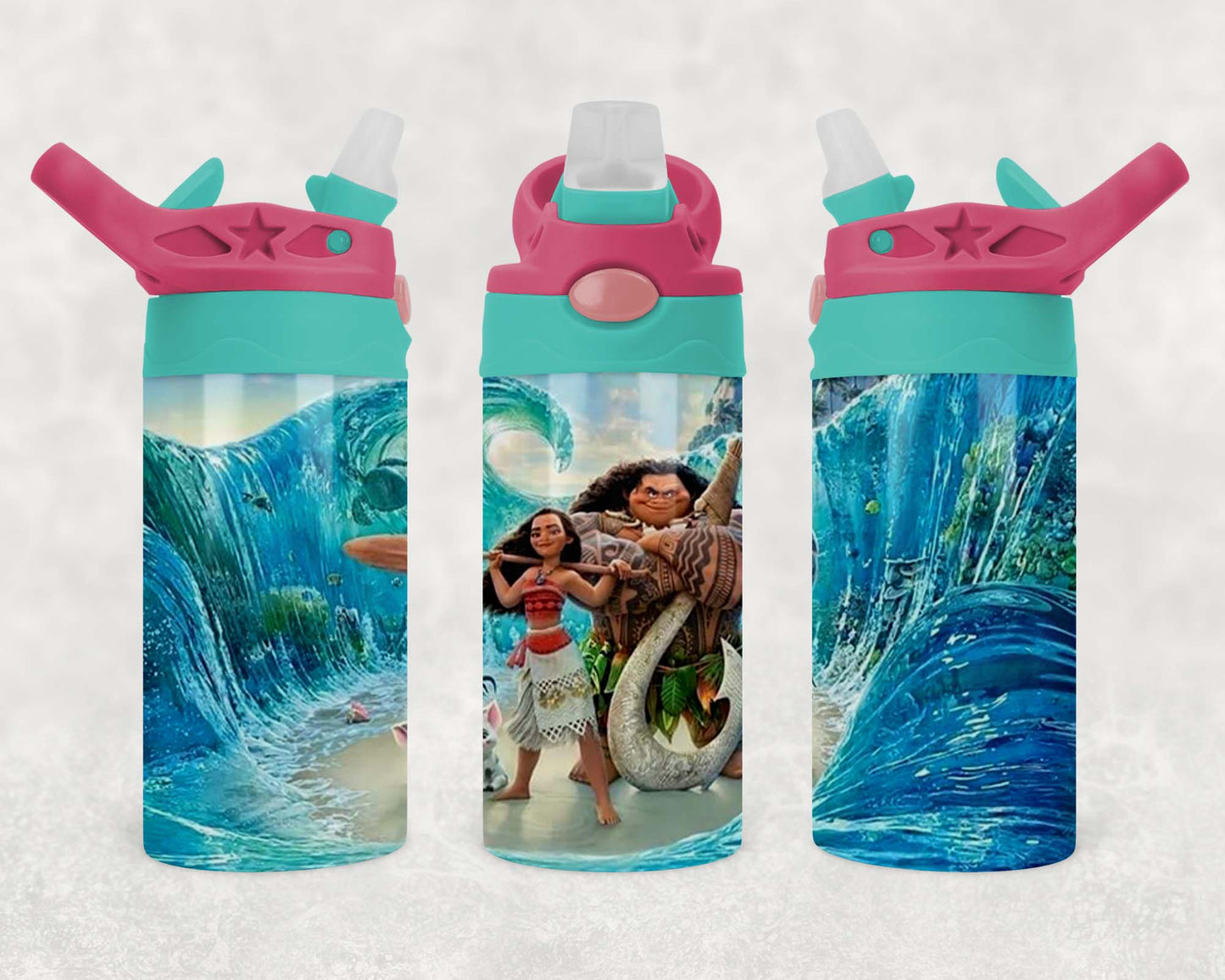 Moana - Children's Tumbler, Kid's Water Bottle, Water Bottle, Toddler, Stainless Steel Tumbler, Pop-Top