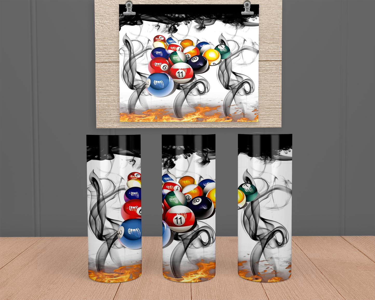 Pool Balls- Stainless Steel Tumbler