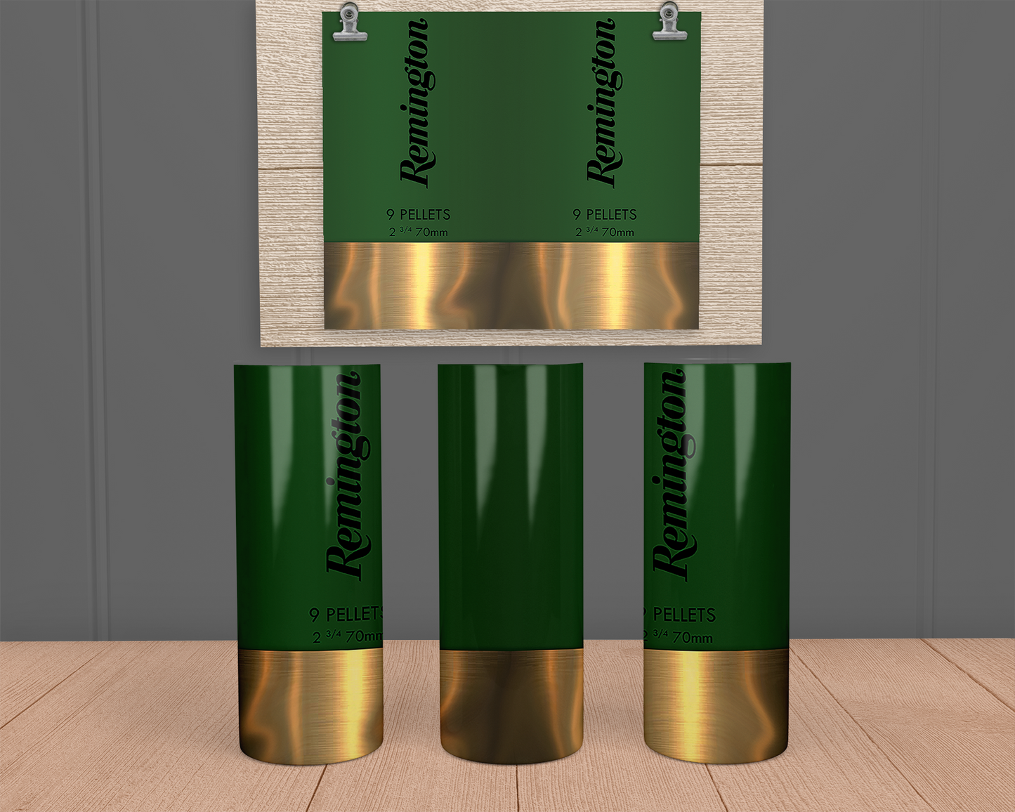 Shot Gun Shell Green- Stainless Steel Tumbler