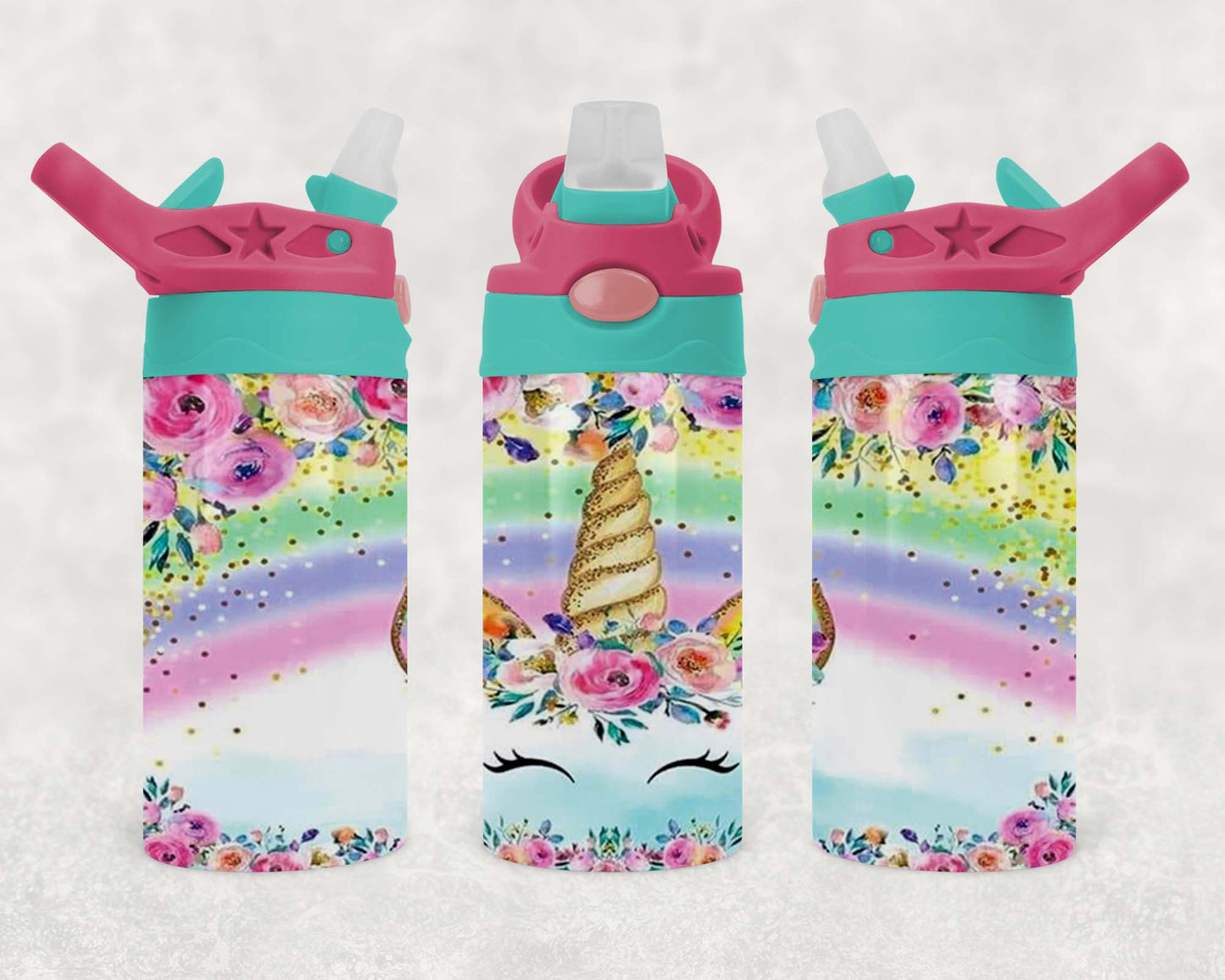 Unicorn - Sparkle - Children's Tumbler, Kid's Water Bottle, Water Bottle, Toddler, Stainless Steel Tumbler, Pop-Top