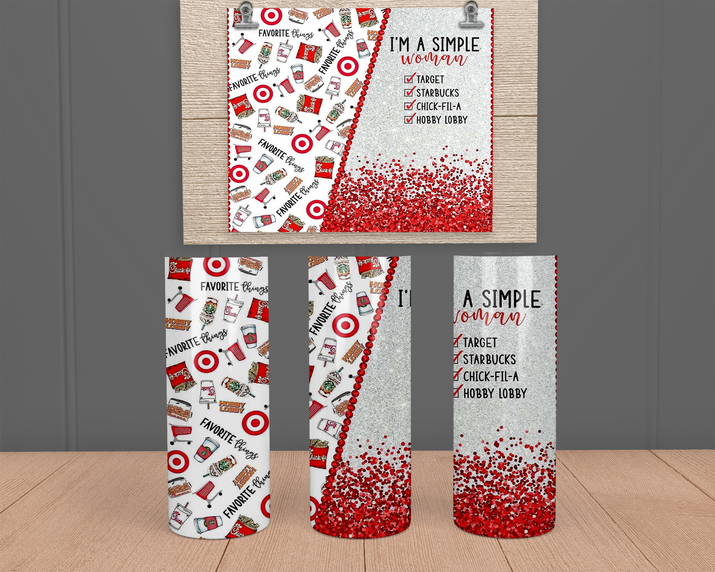 Simple Woman Checklist - Stainless Steel Tumbler