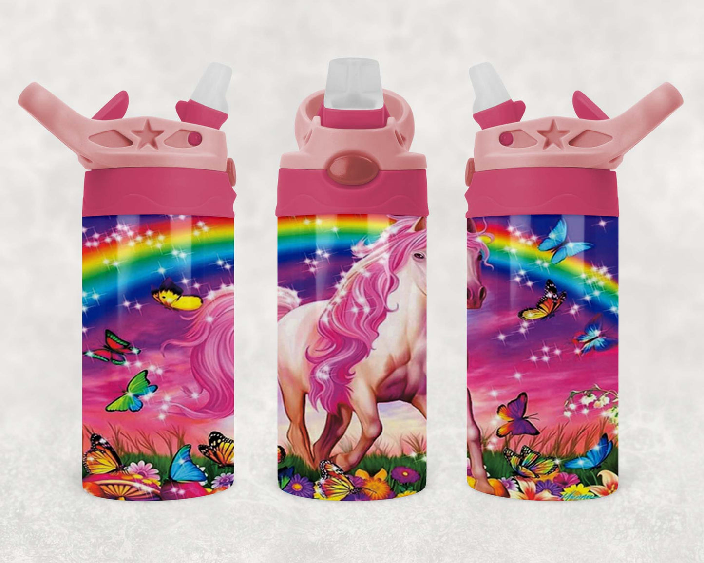 Unicorn - Strong - Children's Tumbler, Kid's Water Bottle, Water Bottle, Toddler, Stainless Steel Tumbler, Pop-Top