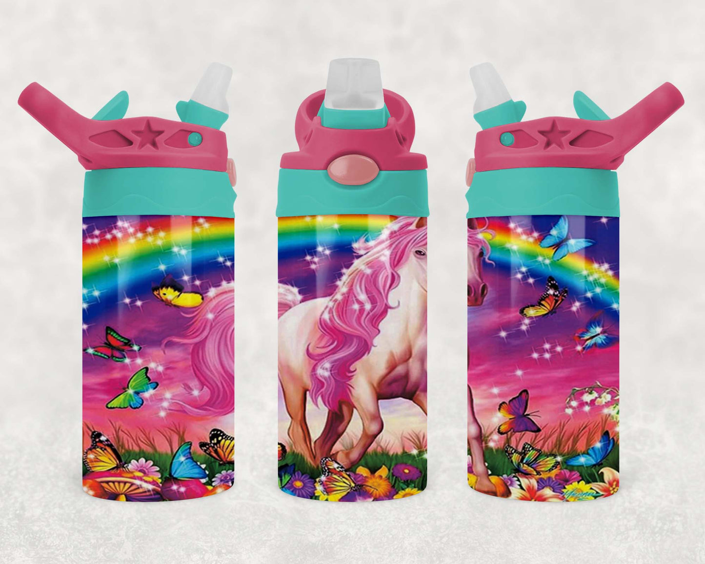 Unicorn - Strong - Children's Tumbler, Kid's Water Bottle, Water Bottle, Toddler, Stainless Steel Tumbler, Pop-Top