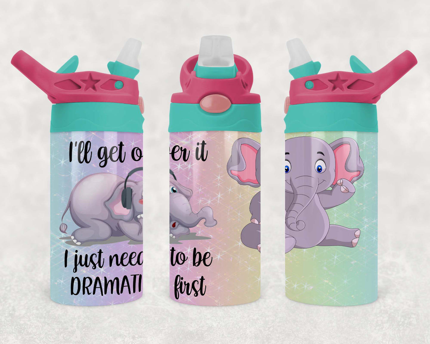 Dramatic Kid - Children's Tumbler, Kid's Water Bottle, Water Bottle, Toddler, Stainless Steel Tumbler, Pop-Top