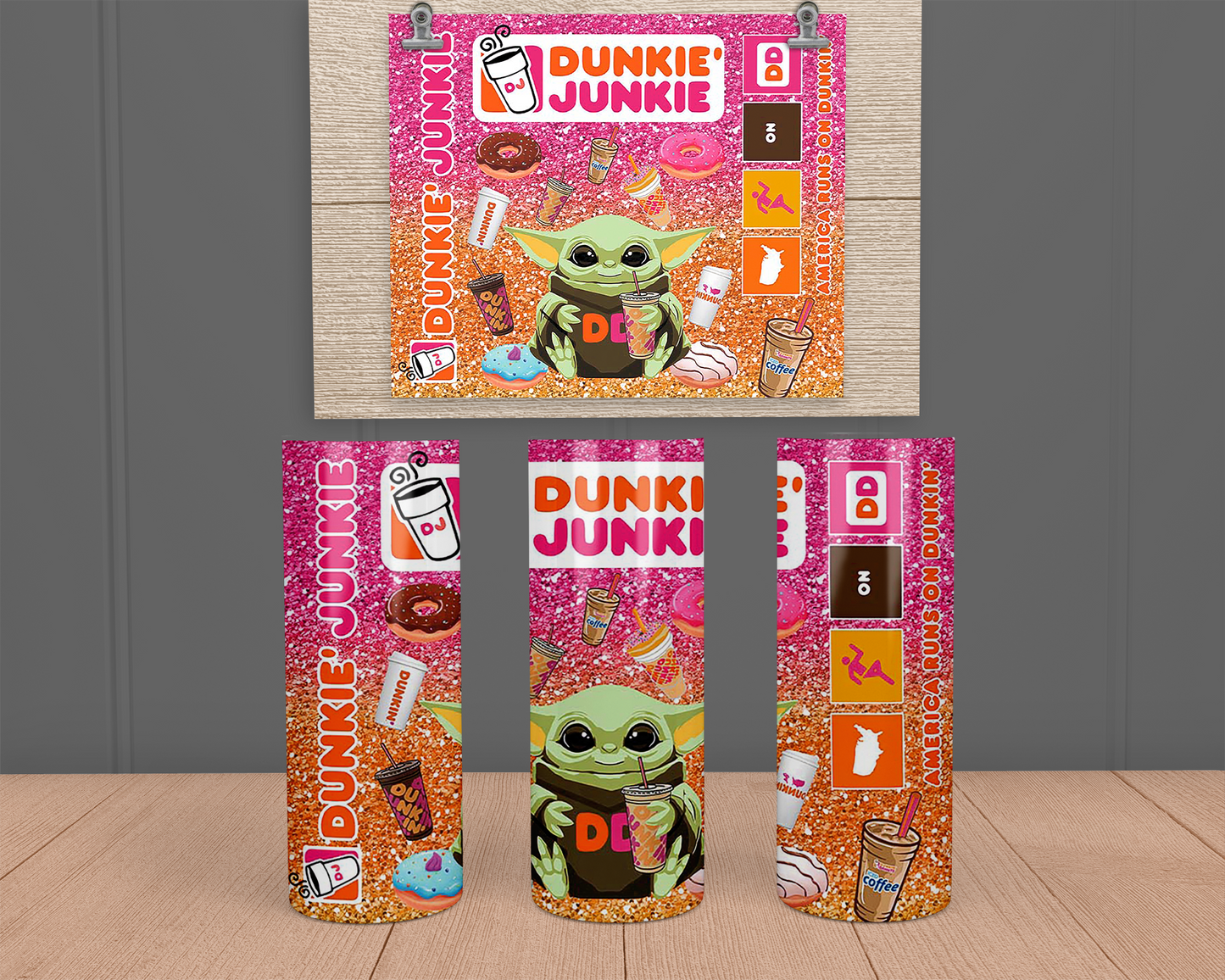 Dunkie Junkie Yoda- Stainless Steel Tumbler