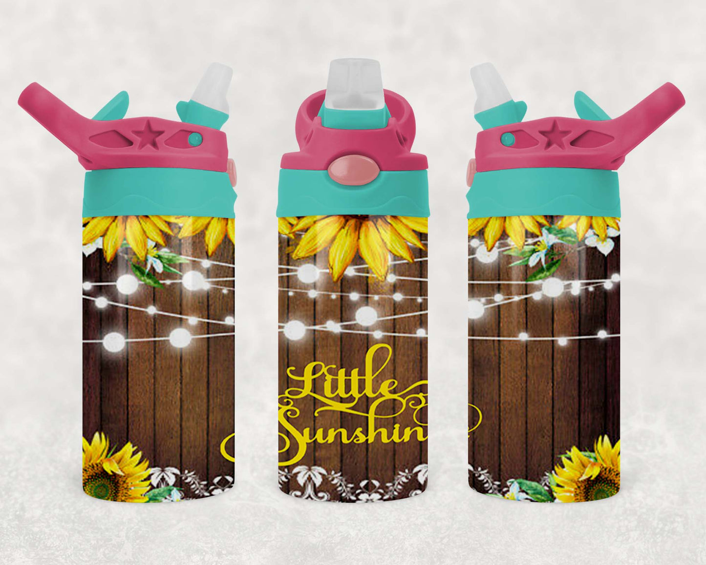 Little Sunshine - Children's Tumbler, Kid's Water Bottle, Water Bottle, Toddler, Stainless Steel Tumbler, Pop-Top