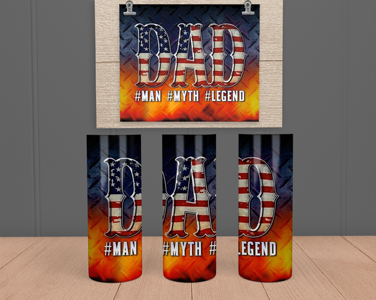 Dad The Man The Myth - Stainless Steel Tumbler