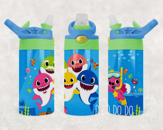 Baby Shark - Children's Tumbler, Kid's Water Bottle, Water Bottle, Toddler, Stainless Steel Tumbler, Pop-Top