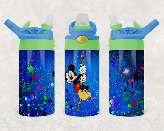 Mickey Mouse - Blue - Children's Tumbler, Kid's Water Bottle, Water Bottle, Toddler, Stainless Steel Tumbler, Pop-Top