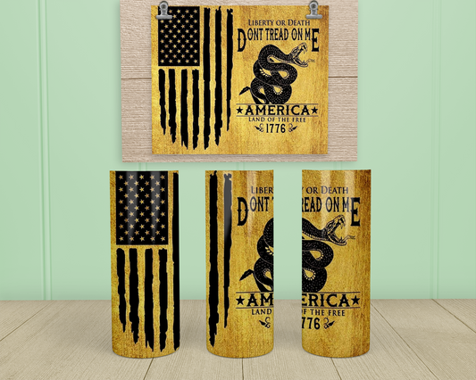 Don't Tread On Me - Stainless Steel Tumbler - Yellow