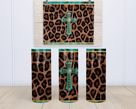 Cheetah Cross- Stainless Steel Tumbler
