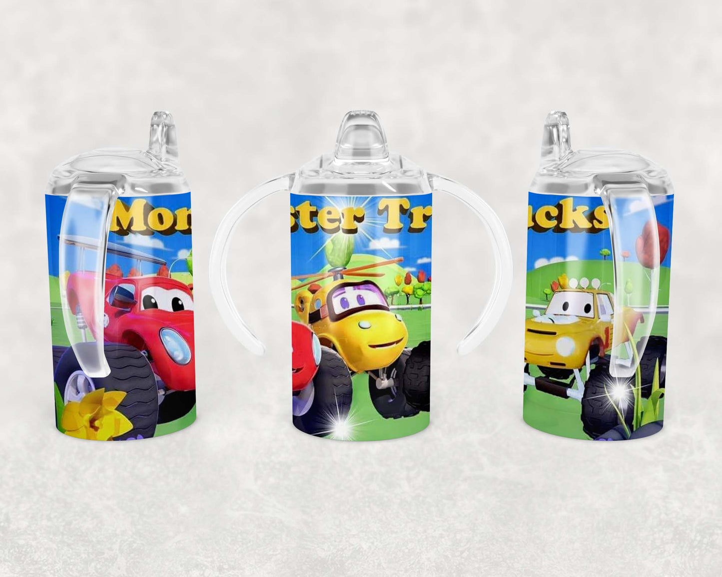 Monster Truck - Sippy Cup, Children's Tumbler, Kid's Water Bottle, Water Bottle, Toddler, Stainless Steel Tumbler