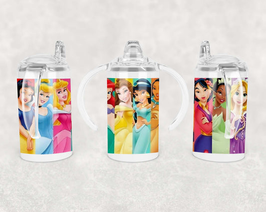 Princesses - Sippy Cup, Children's Tumbler, Kid's Water Bottle, Water Bottle, Toddler, Stainless Steel Tumbler