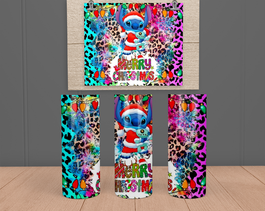 Stitch Merry Christmas - Stainless Steel Tumbler