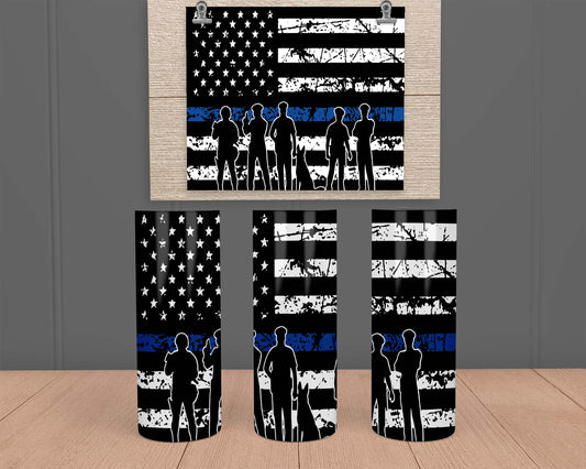Thin Blue Line- Stainless Steel Tumbler