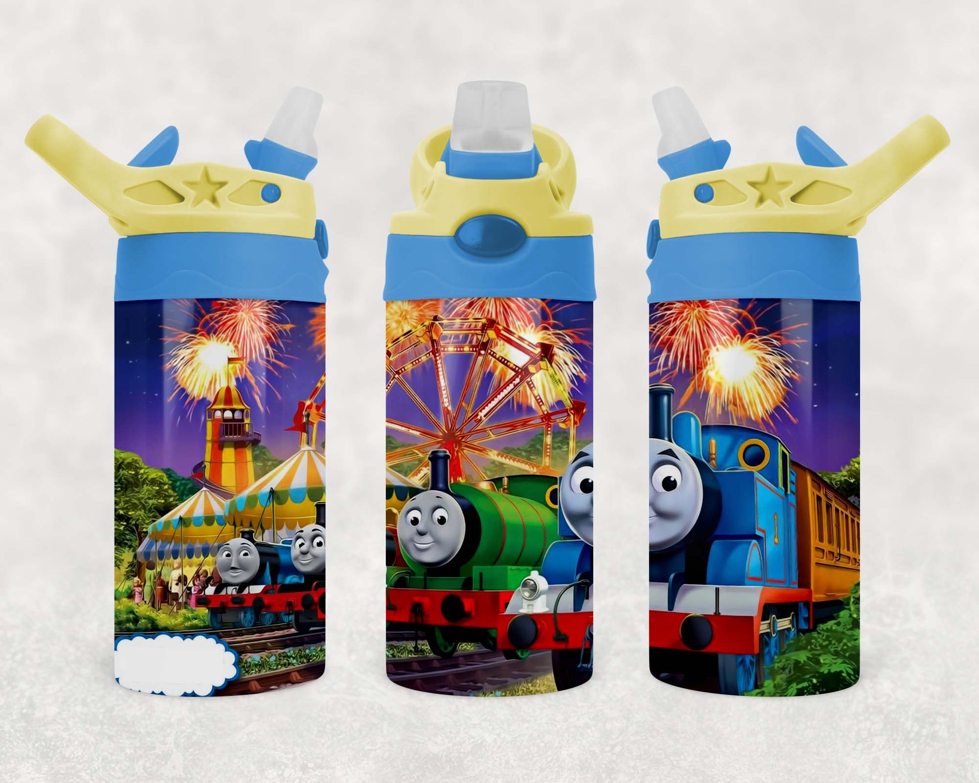 Boccsty Locomotive Train Kids Water Bottle with Straw Lid Insulated  Stainless Steel Reusable Tumbler for Boys Girls Toddlers 12 oz Green