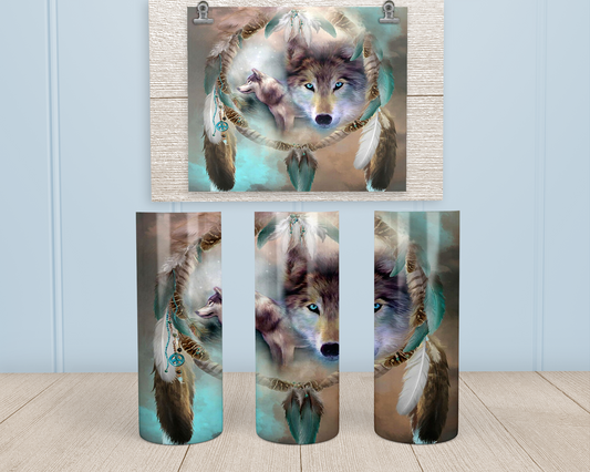 Wolf - Dreamcatcher - Stainless Steel Tumbler