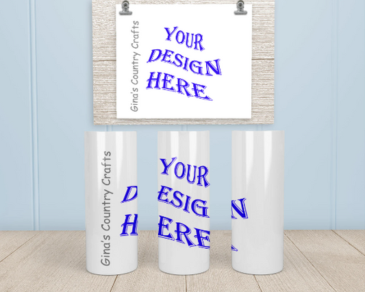 Personalized Tumbler, Customized Tumbler, Your Design, Stainless Steel Tumbler, Lid and Straw - Stainless Steel Tumbler
